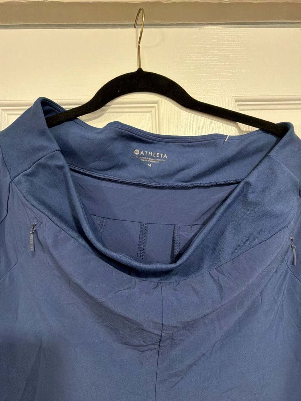 Athleta High-Rise Jogger Pants with Zip Pockets - Blue